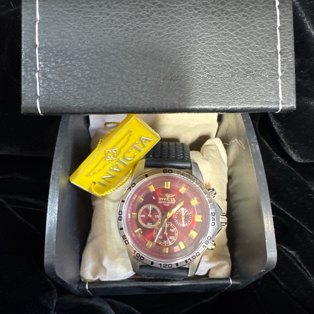 Invicta Red and Black Chronograph Watch